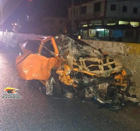 Aparatoso accidente de transito