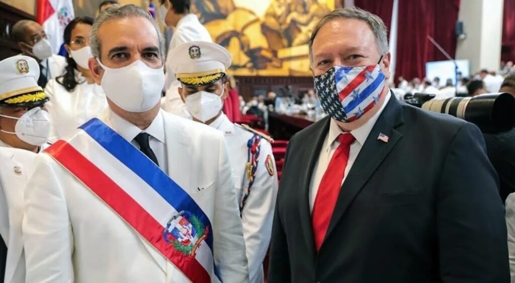 Luis Abinader y Mike Pompeo