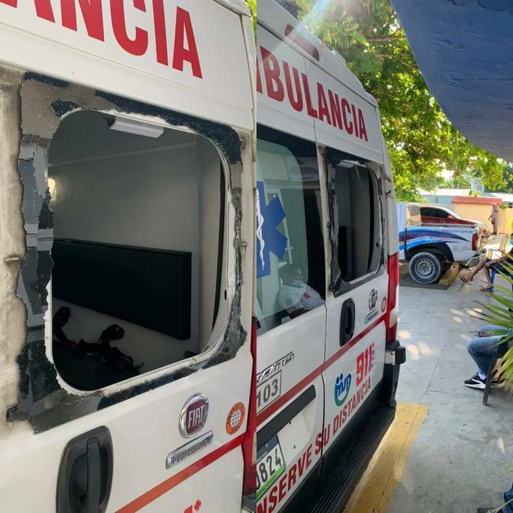 ambulancia 911 apedreada