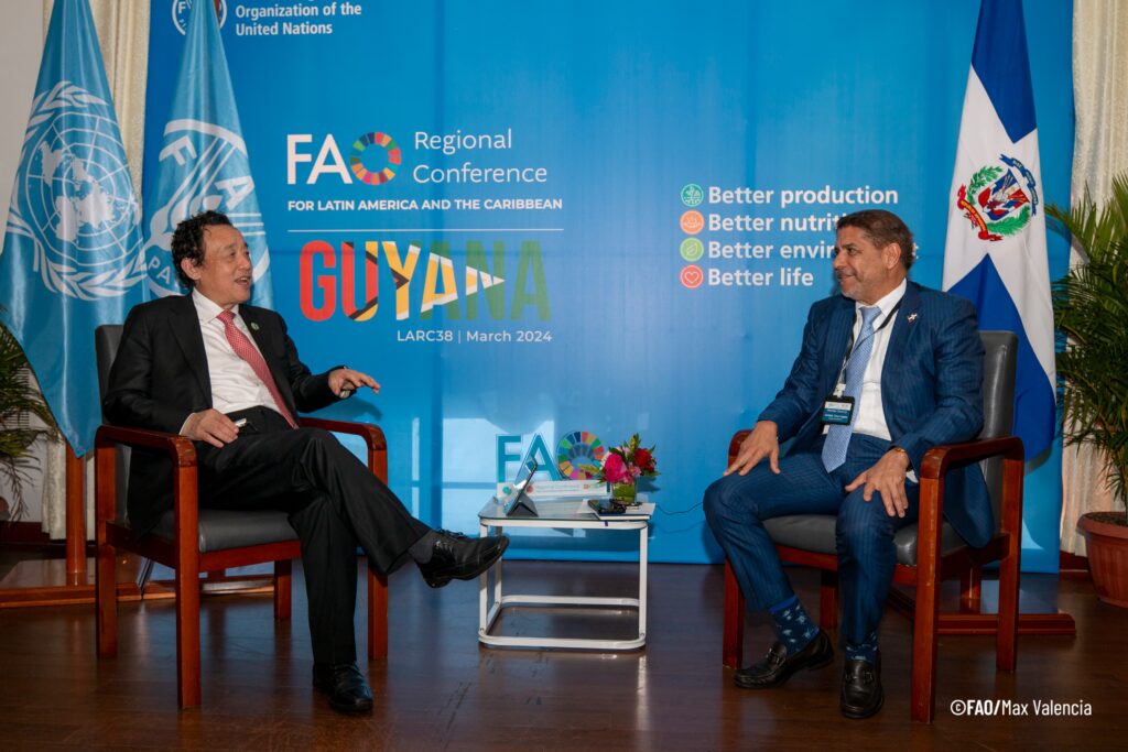 Ministro Agricultura de República Dominicana participa en 38 Conferencia ministerial de la FAO en Guyana