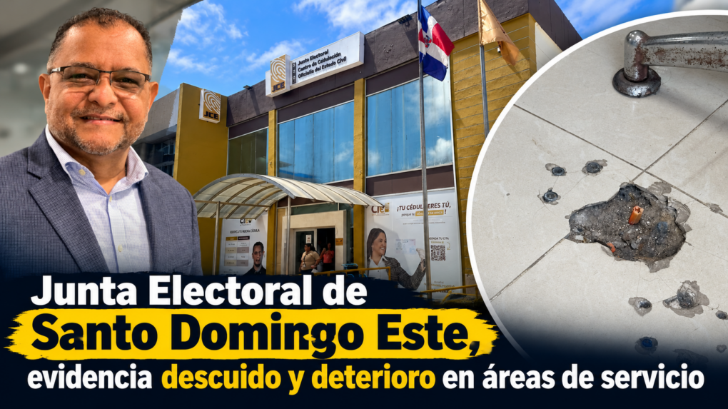 Junta Electoral de Santo Domingo Este, evidencia descuido y deterioro en áreas de servicio